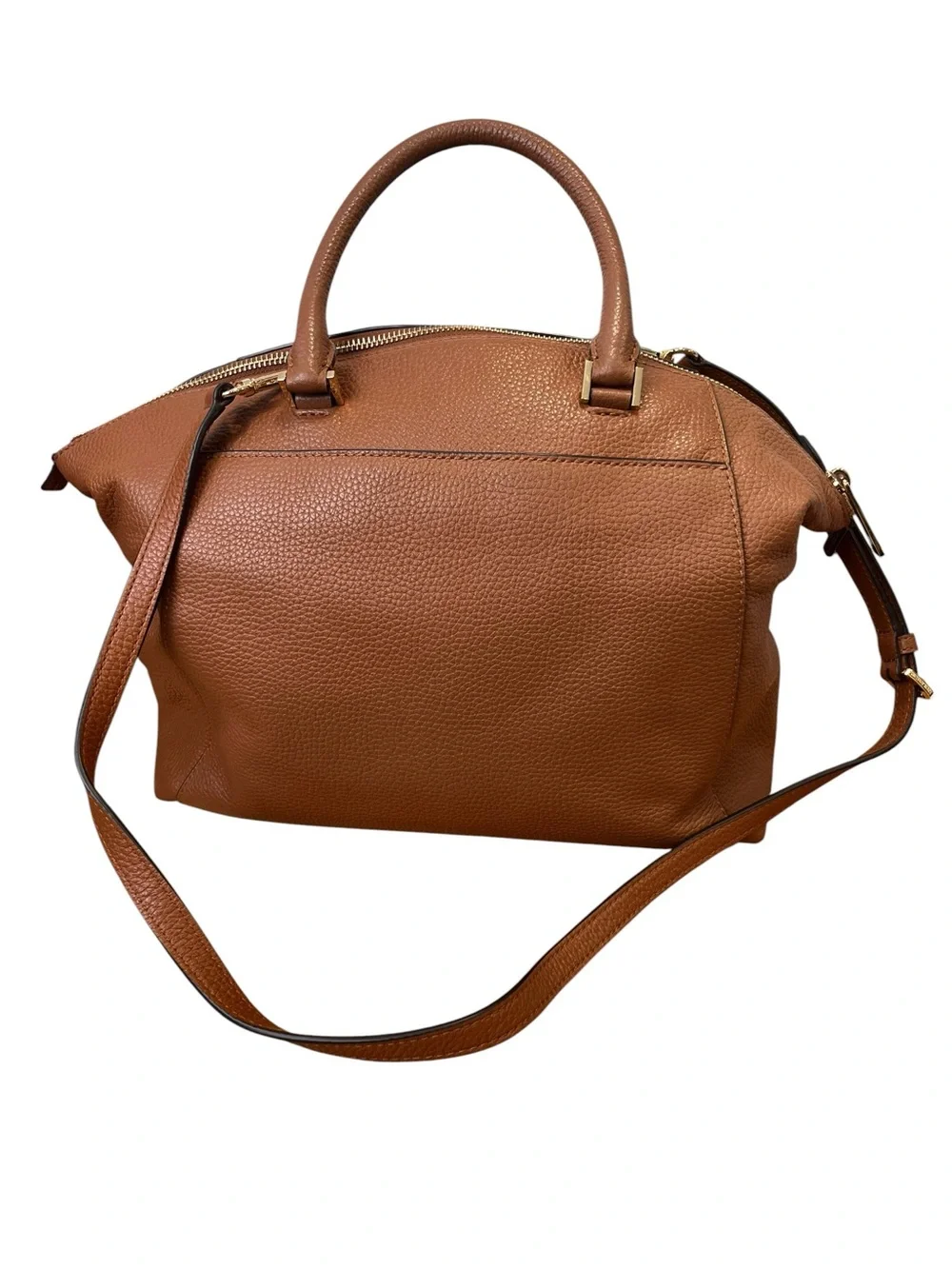 Michael Kors 35S8GLS3L Luggage Pebbled Leather Satchel Bag Wallet Set